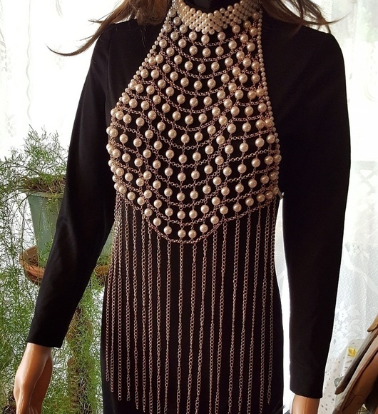 𝅺FAUX pearl cover up/nacklace - Picture 1 of 5